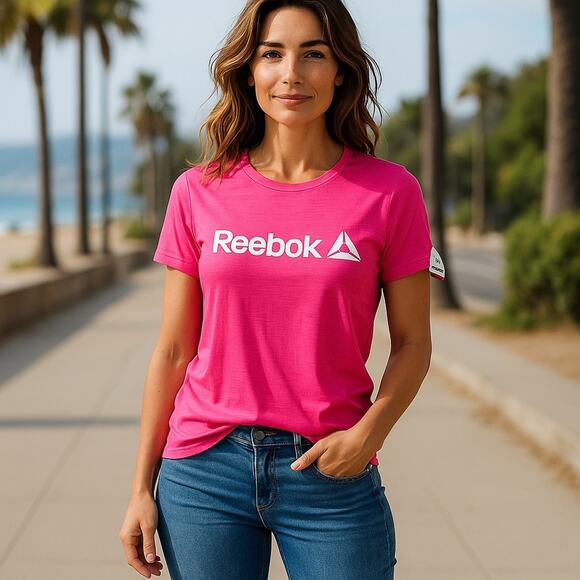 REEBOK Women's Athletic Revolve Tee's 3 Relaxed Cooling Dry Comfort NEW - Picture 13 of 16